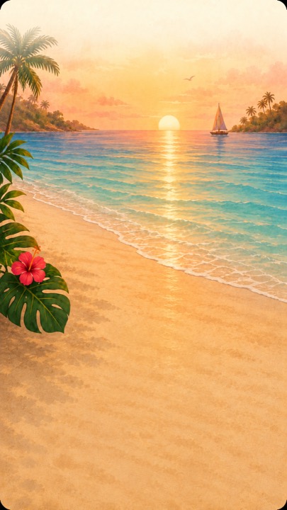 Cenário tropical da ilha